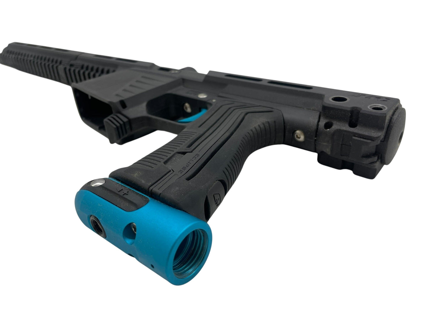 Used Planet Eclipse EMF100 Black/Teal Paintball Gun Paintball Gun from CPXBrosPaintball Buy/Sell/Trade Paintball Markers, New Paintball Guns, Paintball Hoppers, Paintball Masks, and Hormesis Headbands
