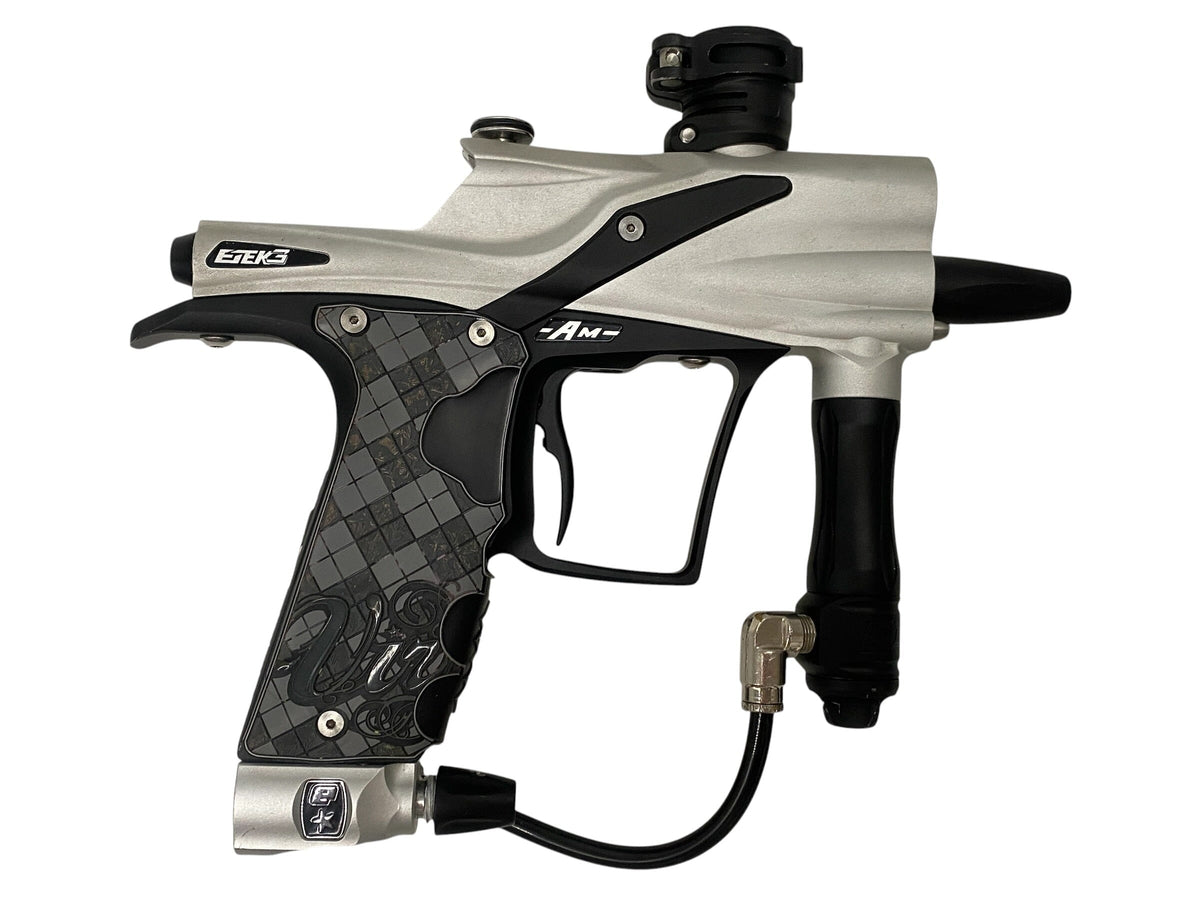 Used Planet Eclipse Etek 3 AM Silver/Black Paintball Gun Paintball Gun from CPXBrosPaintball Buy/Sell/Trade Paintball Markers, New Paintball Guns, Paintball Hoppers, Paintball Masks, and Hormesis Headbands