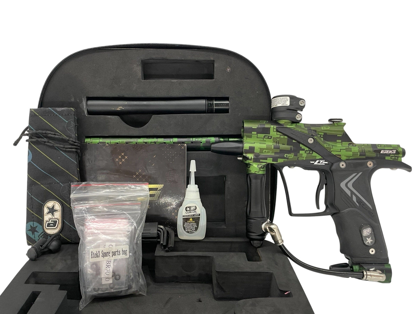 Used Planet Eclipse Etek 3 LT Green Camo Paintball Gun Paintball Gun from CPXBrosPaintball Buy/Sell/Trade Paintball Markers, New Paintball Guns, Paintball Hoppers, Paintball Masks, and Hormesis Headbands