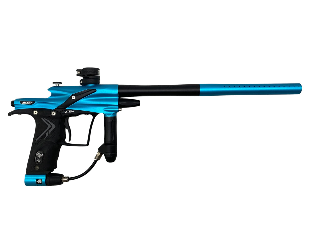 Used Planet Eclipse Etek 4 Lt Paintball Gun Blue Paintball Gun from CPXBrosPaintball Buy/Sell/Trade Paintball Markers, New Paintball Guns, Paintball Hoppers, Paintball Masks, and Hormesis Headbands