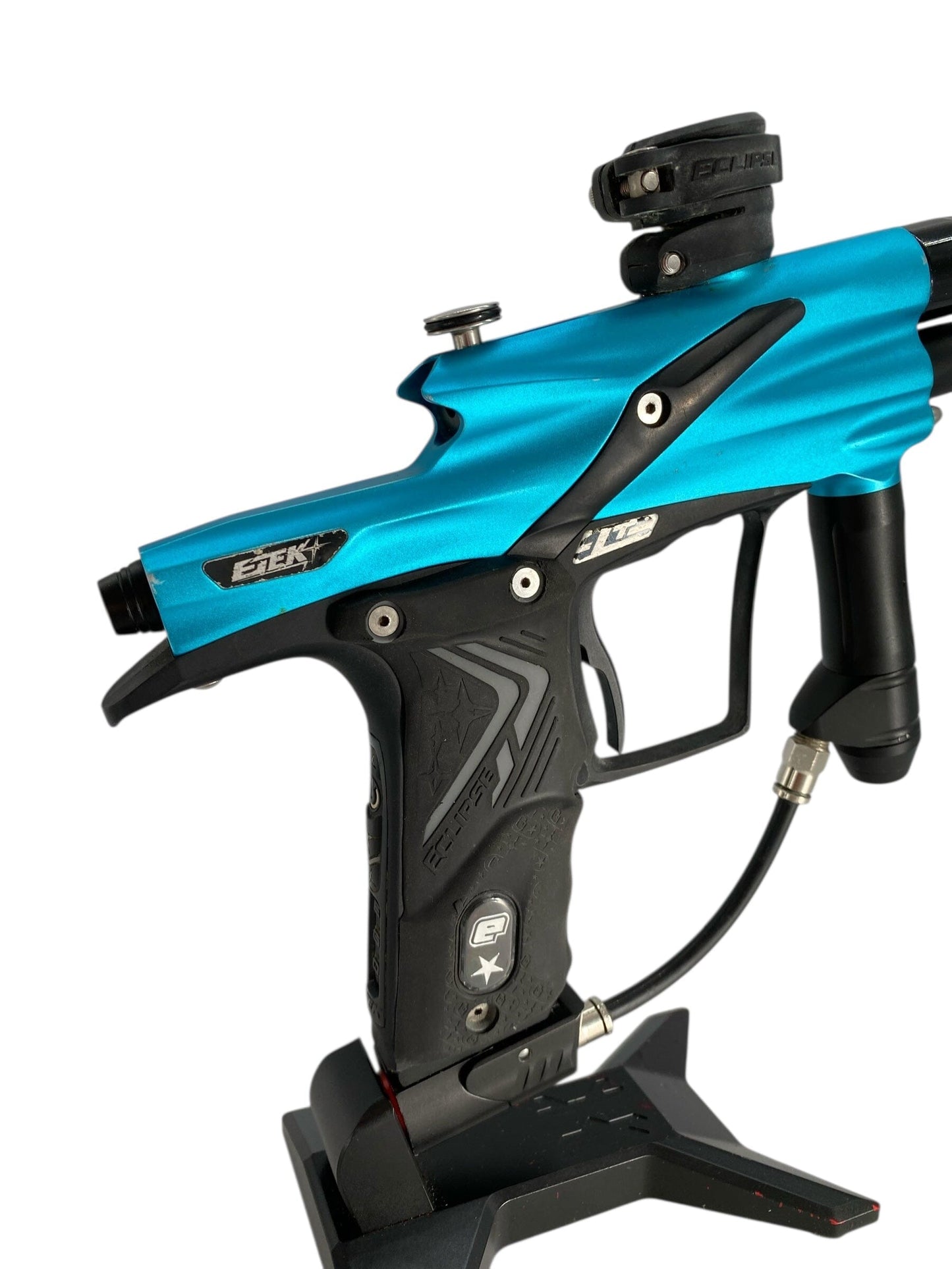 Used Planet Eclipse Etek 4 Paintball Gun Teal/Black Paintball Gun from CPXBrosPaintball Buy/Sell/Trade Paintball Markers, New Paintball Guns, Paintball Hoppers, Paintball Masks, and Hormesis Headbands