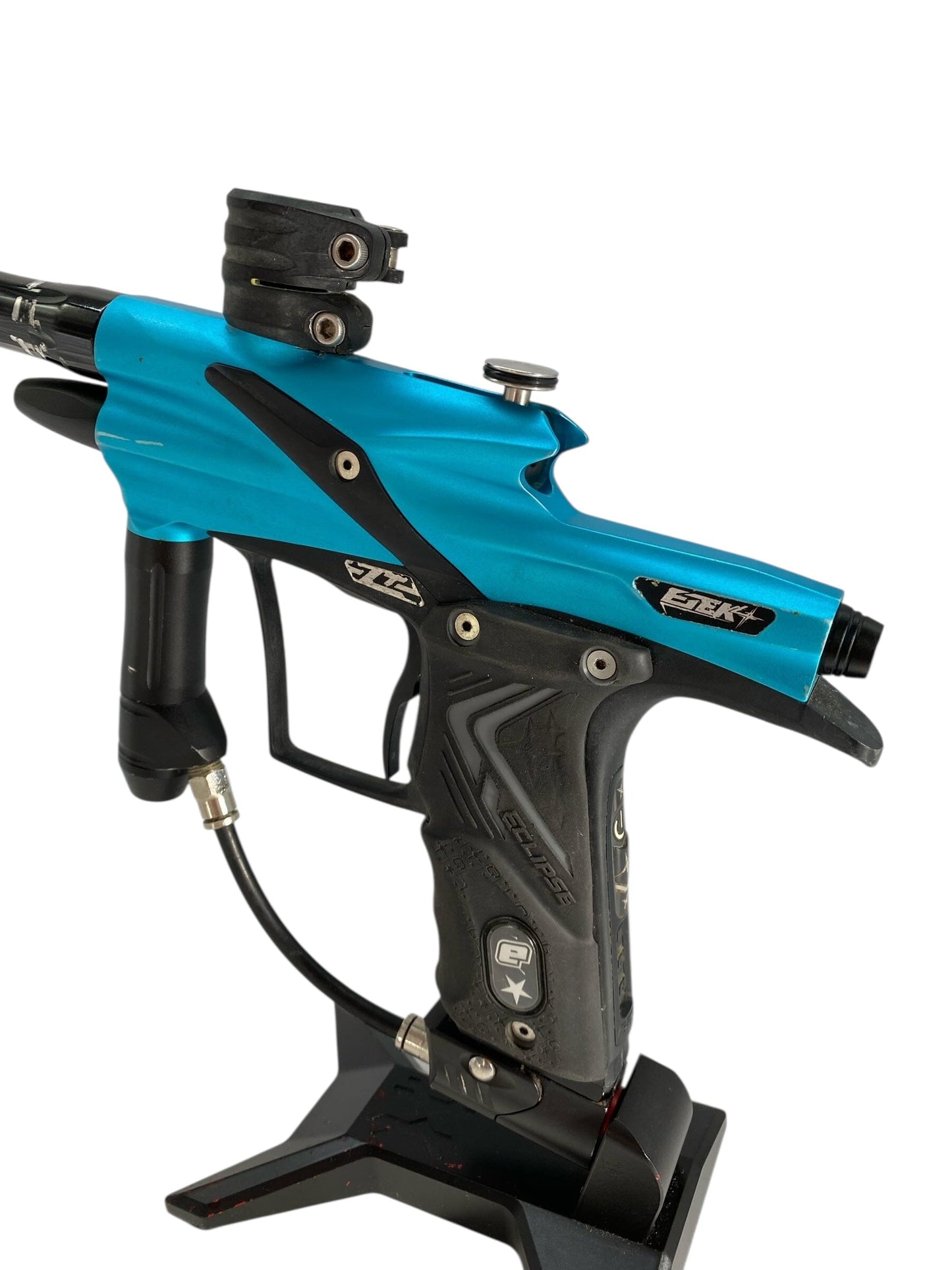Used Planet Eclipse Etek 4 Paintball Gun Teal/Black Paintball Gun from CPXBrosPaintball Buy/Sell/Trade Paintball Markers, New Paintball Guns, Paintball Hoppers, Paintball Masks, and Hormesis Headbands