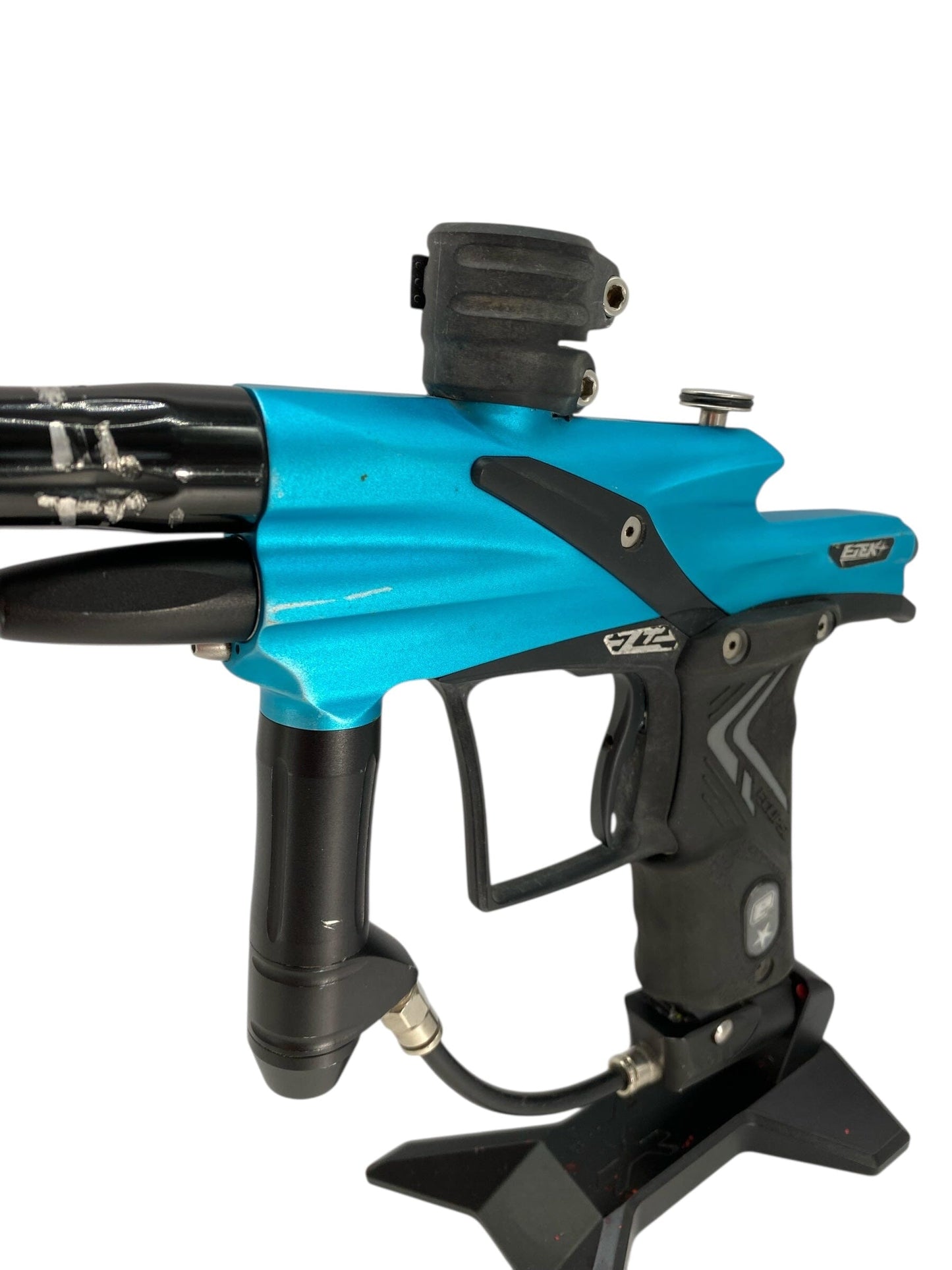 Used Planet Eclipse Etek 4 Paintball Gun Teal/Black Paintball Gun from CPXBrosPaintball Buy/Sell/Trade Paintball Markers, New Paintball Guns, Paintball Hoppers, Paintball Masks, and Hormesis Headbands