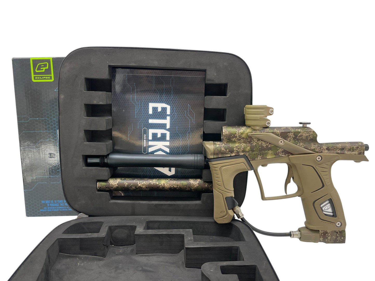 Used Planet Eclipse Etek 5 HDE Camo Paintball Gun Paintball Gun from CPXBrosPaintball Buy/Sell/Trade Paintball Markers, New Paintball Guns, Paintball Hoppers, Paintball Masks, and Hormesis Headbands