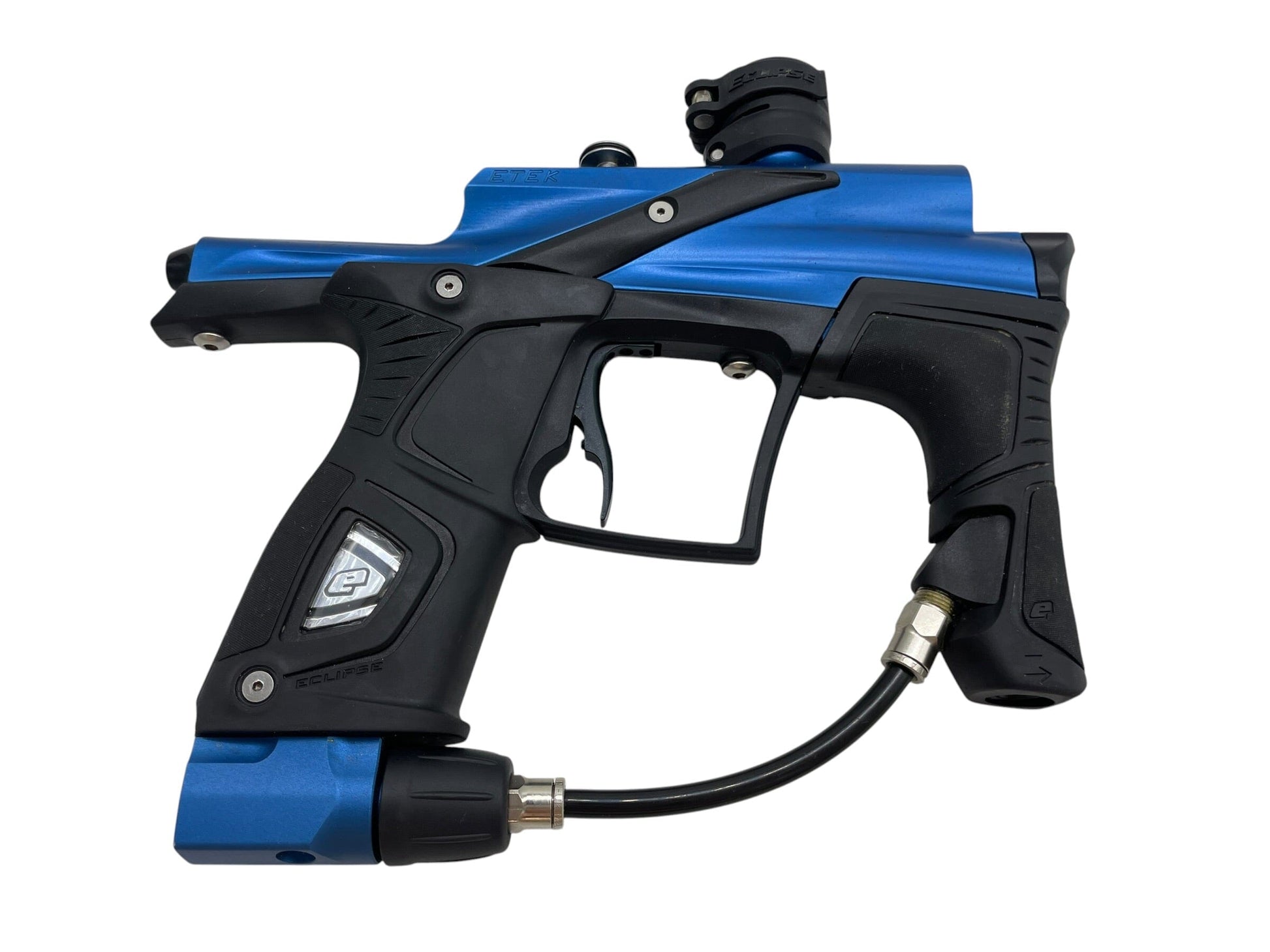 Used Planet Eclipse Etek 5 OLED Blue/Black Paintball Gun Paintball Gun from CPXBrosPaintball Buy/Sell/Trade Paintball Markers, New Paintball Guns, Paintball Hoppers, Paintball Masks, and Hormesis Headbands