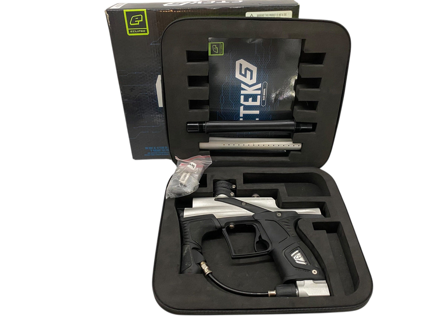 Used Planet Eclipse Etek 5 OLED Silver/Black Paintball Gun Paintball Gun from CPXBrosPaintball Buy/Sell/Trade Paintball Markers, New Paintball Guns, Paintball Hoppers, Paintball Masks, and Hormesis Headbands