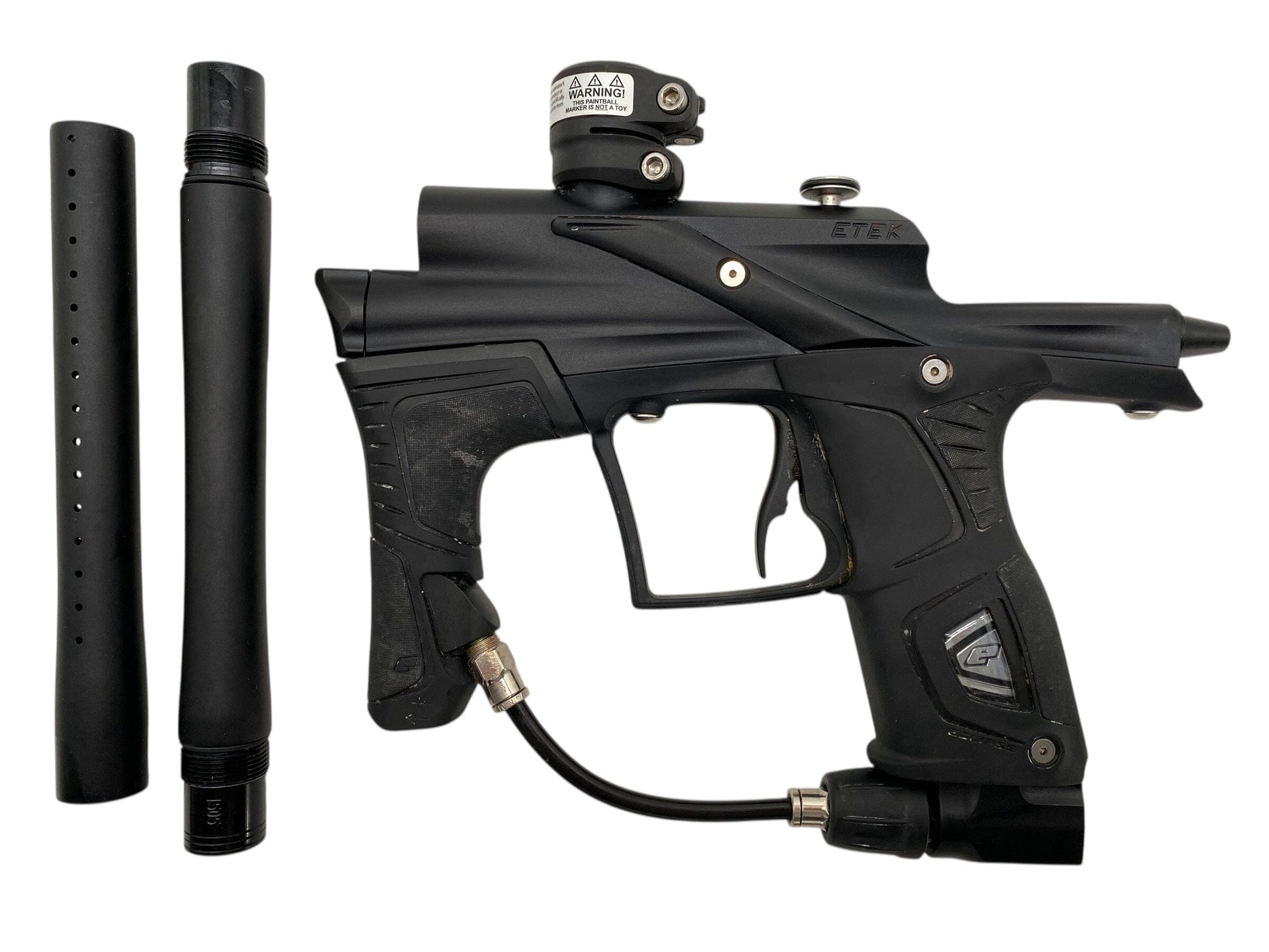 Used Planet Eclipse Etek 5 Paintball Gun Black Paintball Gun from CPXBrosPaintball Buy/Sell/Trade Paintball Markers, New Paintball Guns, Paintball Hoppers, Paintball Masks, and Hormesis Headbands