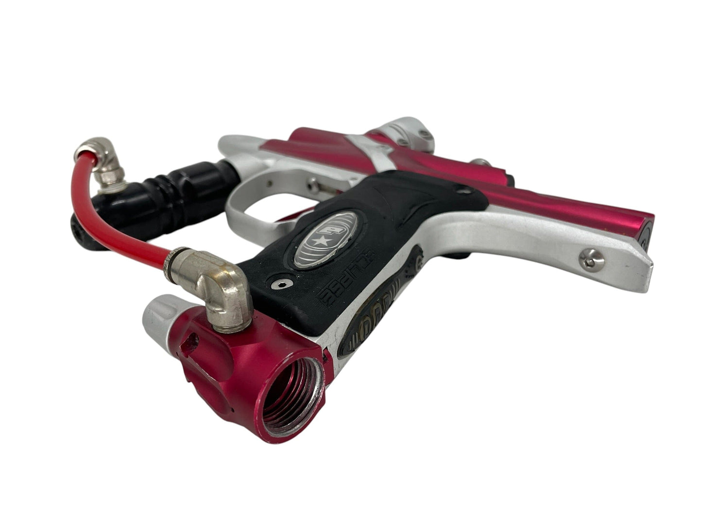Used Planet Eclipse ETEK Red/Silver Paintball Gun Paintball Gun from CPXBrosPaintball Buy/Sell/Trade Paintball Markers, New Paintball Guns, Paintball Hoppers, Paintball Masks, and Hormesis Headbands