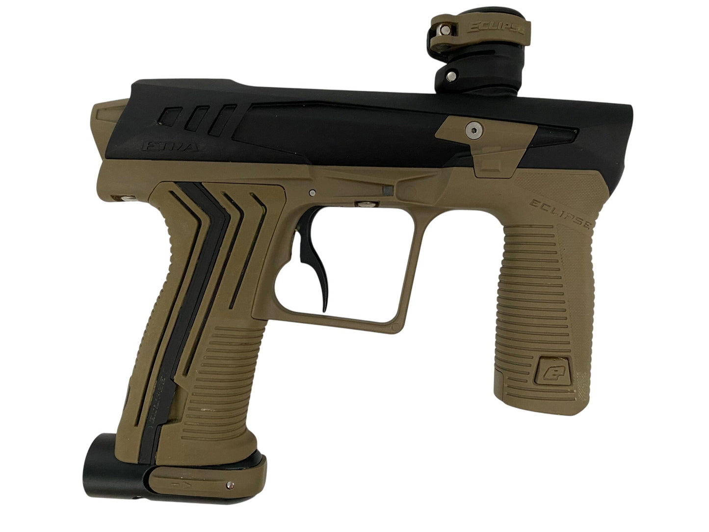 Used Planet Eclipse Etha 2 Black/Tan Paintball Gun Paintball Gun from CPXBrosPaintball Buy/Sell/Trade Paintball Markers, New Paintball Guns, Paintball Hoppers, Paintball Masks, and Hormesis Headbands