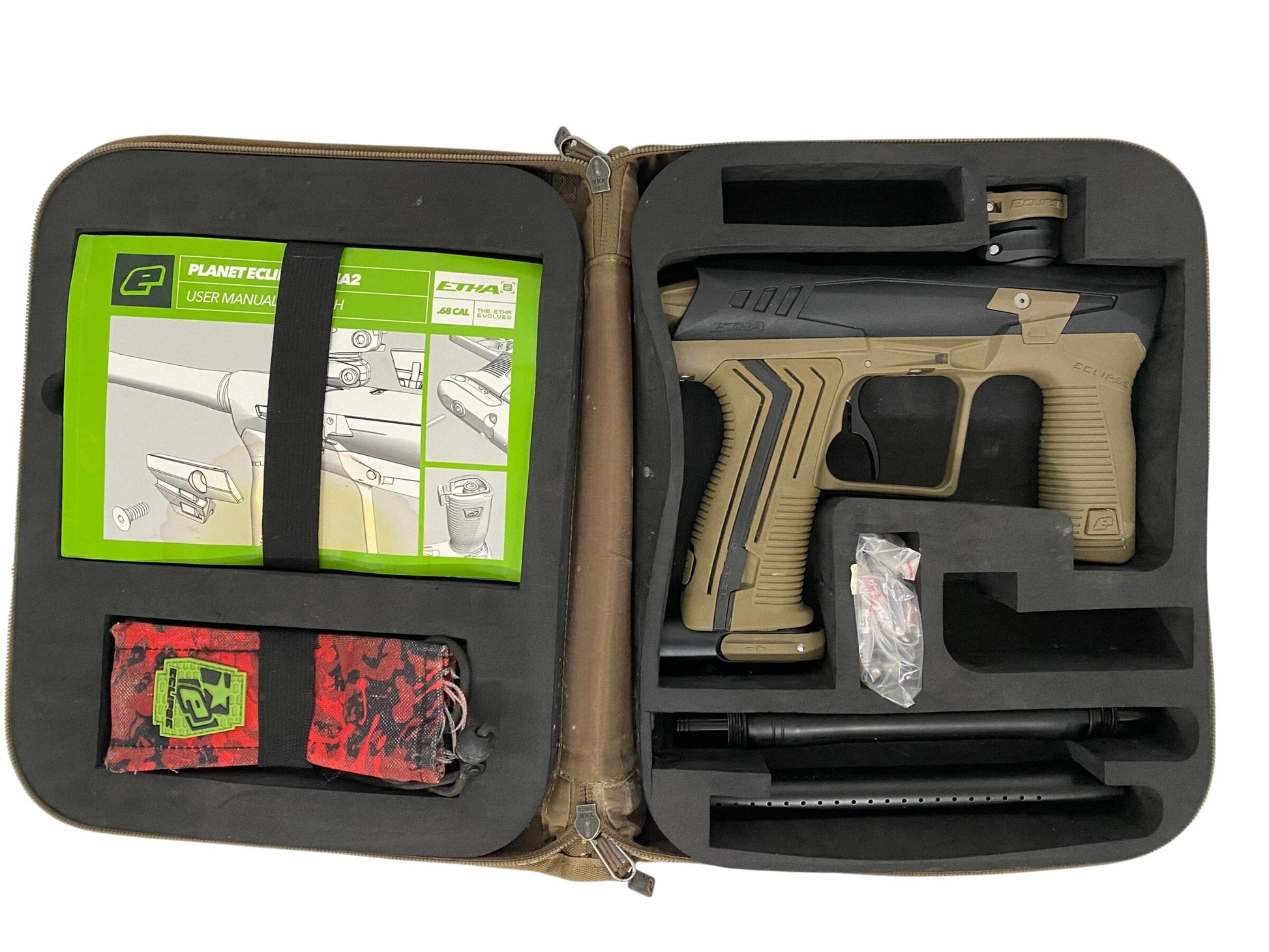 Used Planet Eclipse Etha 2 Black/Tan Paintball Gun Paintball Gun from CPXBrosPaintball Buy/Sell/Trade Paintball Markers, New Paintball Guns, Paintball Hoppers, Paintball Masks, and Hormesis Headbands