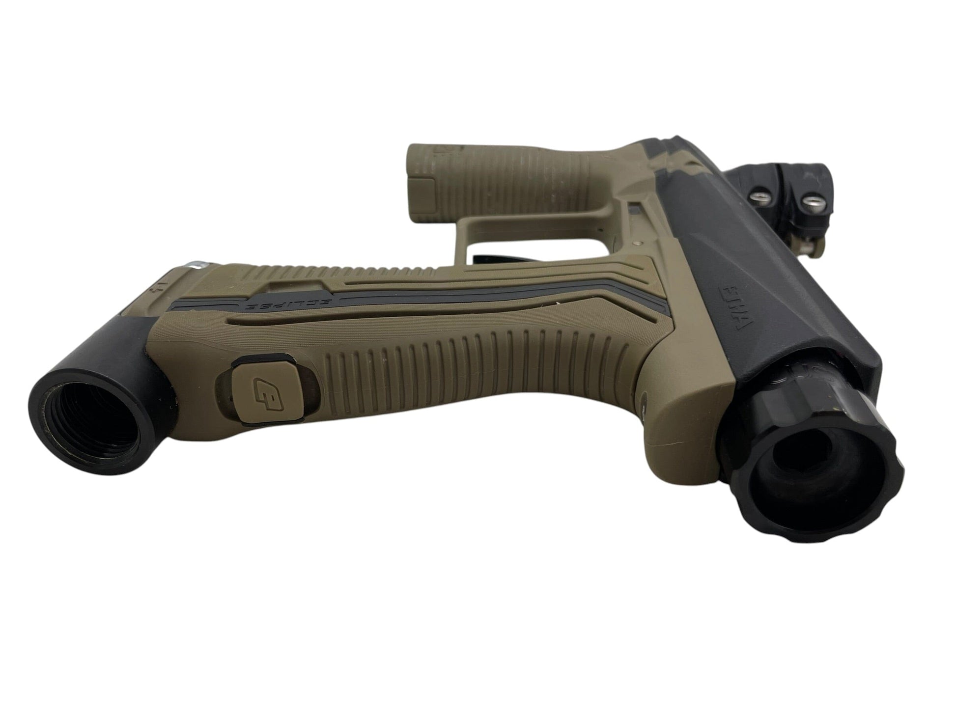 Used Planet Eclipse Etha 2 Pal Black/Tan Paintball Gun Paintball Gun from CPXBrosPaintball Buy/Sell/Trade Paintball Markers, New Paintball Guns, Paintball Hoppers, Paintball Masks, and Hormesis Headbands