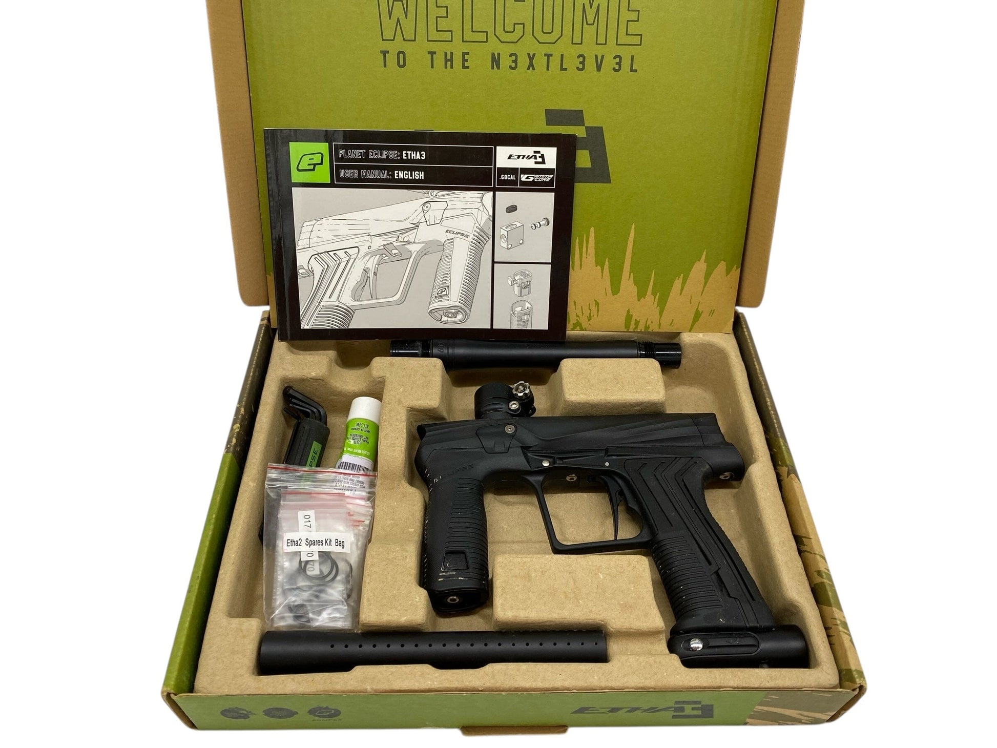 Used Planet Eclipse ETHA 3 Paintball Gun Black Paintball Gun from CPXBrosPaintball Buy/Sell/Trade Paintball Markers, New Paintball Guns, Paintball Hoppers, Paintball Masks, and Hormesis Headbands
