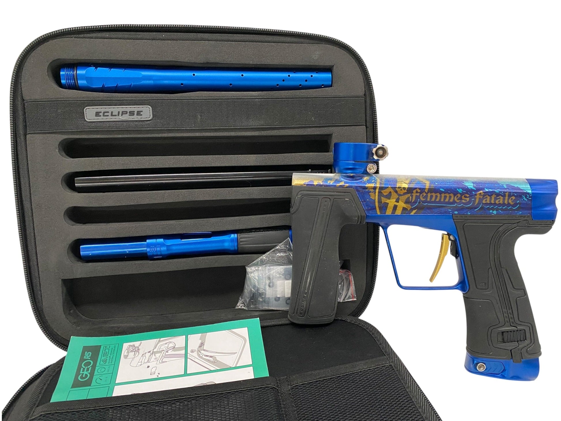 Used Planet Eclipse FEMMES FATALE Geo R5 Paintball Gun Paintball Gun from CPXBrosPaintball Buy/Sell/Trade Paintball Markers, New Paintball Guns, Paintball Hoppers, Paintball Masks, and Hormesis Headbands