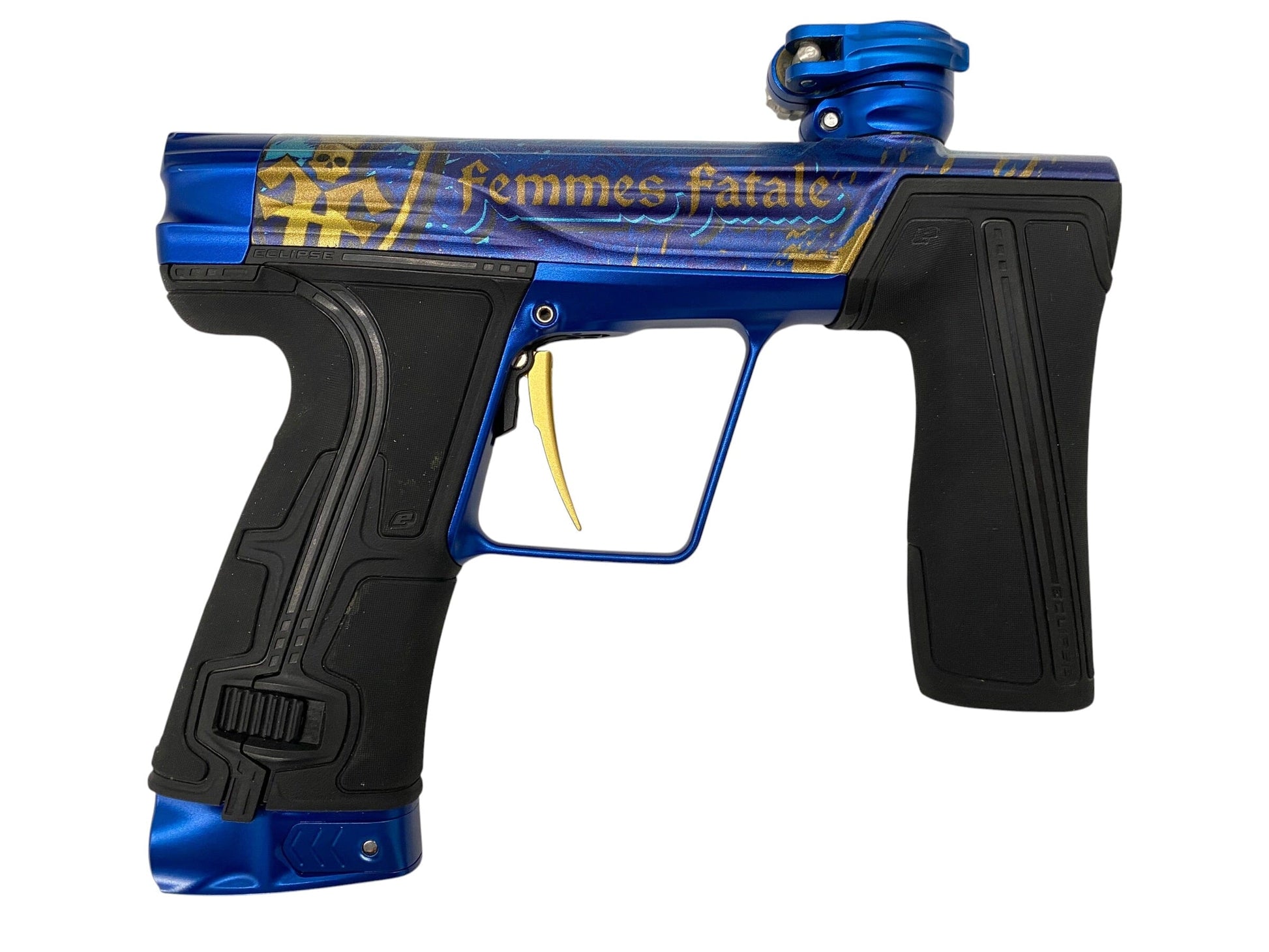 Used Planet Eclipse FEMMES FATALE Geo R5 Paintball Gun Paintball Gun from CPXBrosPaintball Buy/Sell/Trade Paintball Markers, New Paintball Guns, Paintball Hoppers, Paintball Masks, and Hormesis Headbands