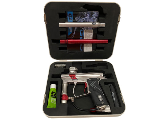 Used Planet Eclipse Geo 1 Vicious Paintball Gun Silver/Red Paintball Gun from CPXBrosPaintball Buy/Sell/Trade Paintball Markers, New Paintball Guns, Paintball Hoppers, Paintball Masks, and Hormesis Headbands
