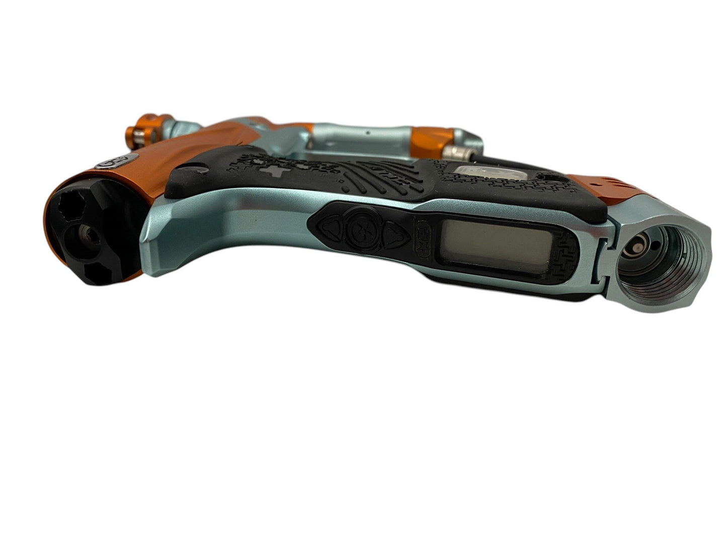 Used Planet Eclipse Geo 2 Orange/Blue Paintball Gun Paintball Gun from CPXBrosPaintball Buy/Sell/Trade Paintball Markers, New Paintball Guns, Paintball Hoppers, Paintball Masks, and Hormesis Headbands