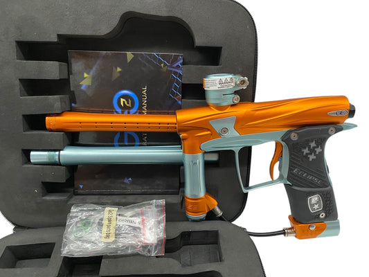 Used Planet Eclipse Geo 2 Orange/Blue Paintball Gun Paintball Gun from CPXBrosPaintball Buy/Sell/Trade Paintball Markers, New Paintball Guns, Paintball Hoppers, Paintball Masks, and Hormesis Headbands