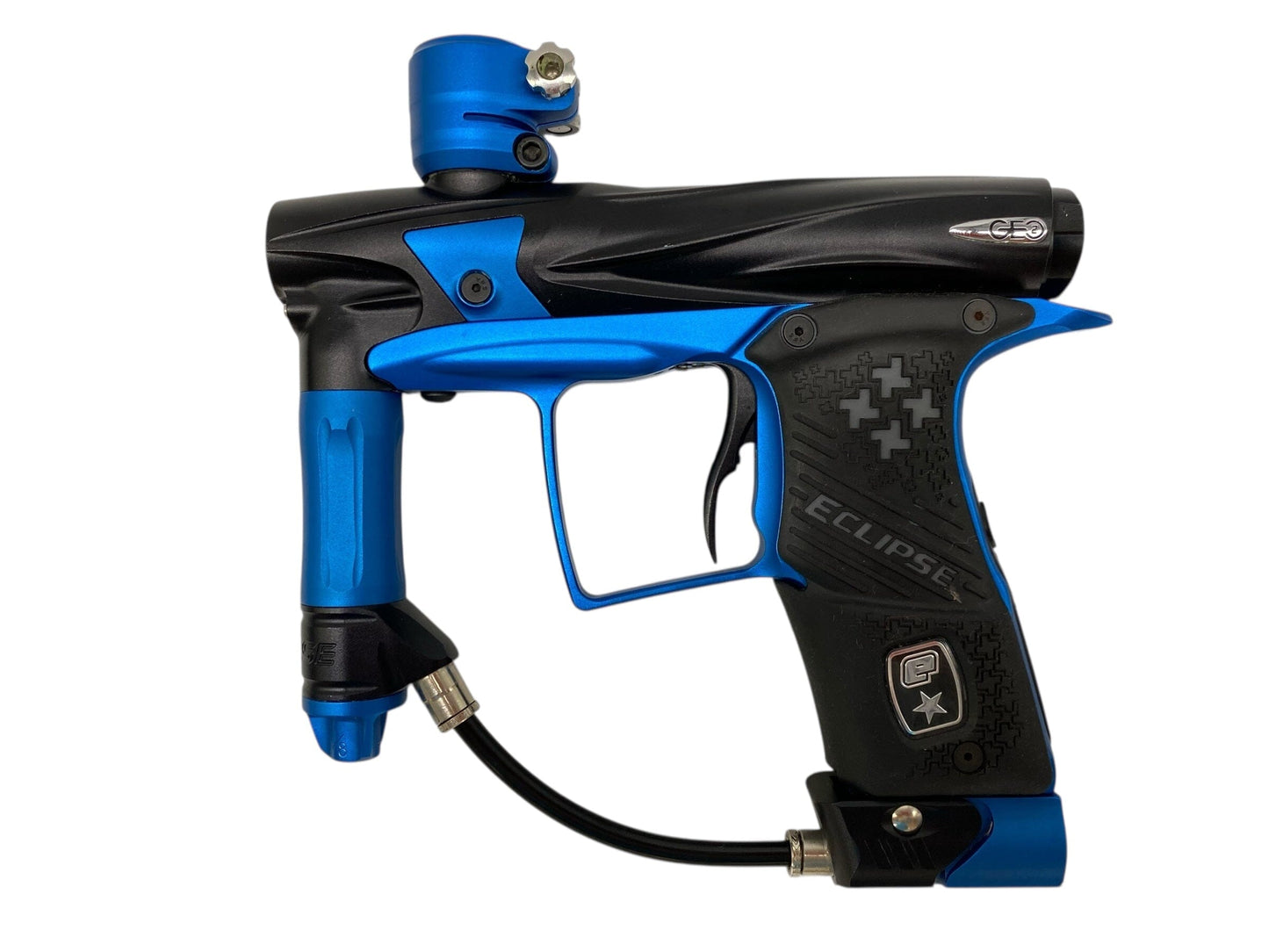 Used Planet Eclipse Geo 2.1 Paintball Gun Black/Blue Paintball Gun from CPXBrosPaintball Buy/Sell/Trade Paintball Markers, New Paintball Guns, Paintball Hoppers, Paintball Masks, and Hormesis Headbands