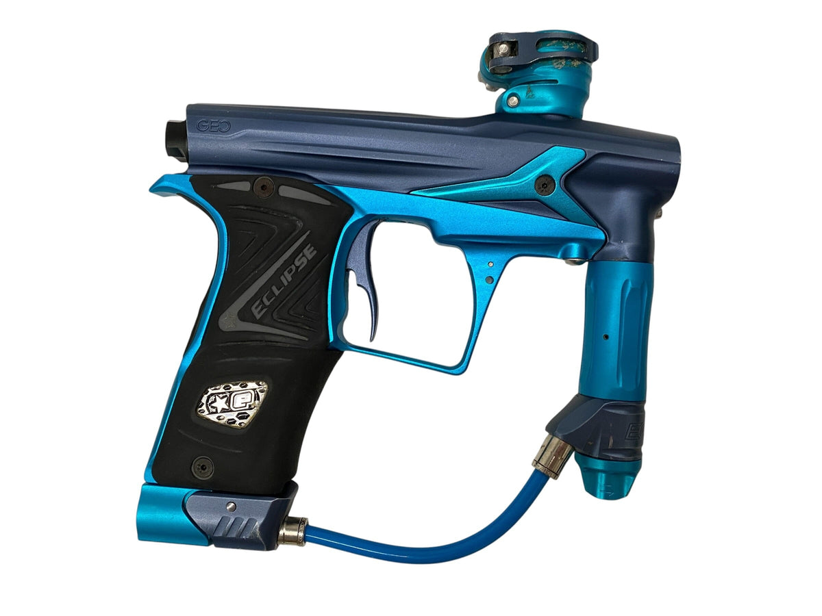 Used Planet Eclipse Geo 3 Blue/Teal Paintball Gun Paintball Gun from CPXBrosPaintball Buy/Sell/Trade Paintball Markers, New Paintball Guns, Paintball Hoppers, Paintball Masks, and Hormesis Headbands