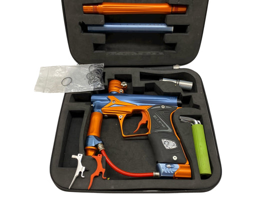Used Planet Eclipse Geo 3 Paintball Gun Blue/Orange Paintball Gun from CPXBrosPaintball Buy/Sell/Trade Paintball Markers, New Paintball Guns, Paintball Hoppers, Paintball Masks, and Hormesis Headbands