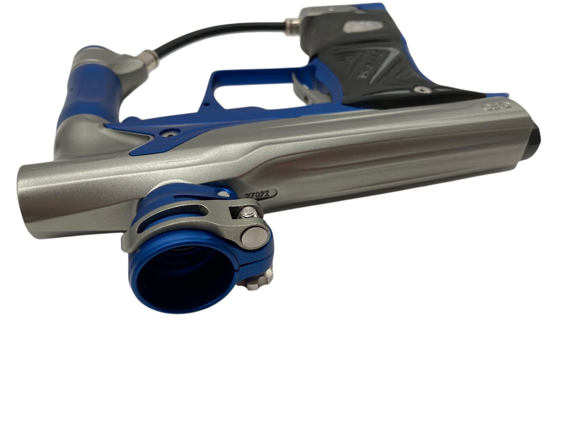 Used Planet Eclipse Geo 3 Paintball Gun Grey/Blue Paintball Gun from CPXBrosPaintball Buy/Sell/Trade Paintball Markers, New Paintball Guns, Paintball Hoppers, Paintball Masks, and Hormesis Headbands