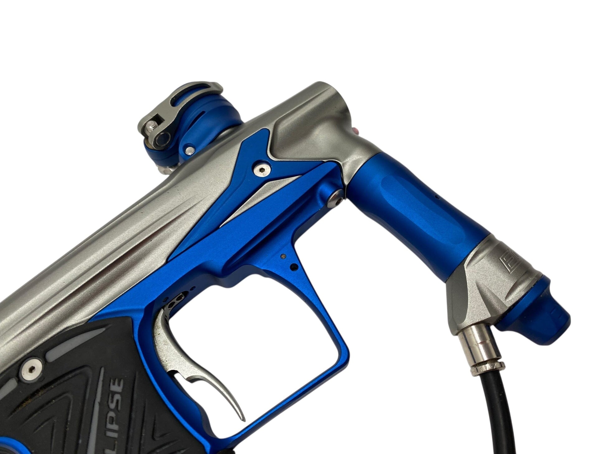 Used Planet Eclipse Geo 3 Paintball Gun Grey/Blue Paintball Gun from CPXBrosPaintball Buy/Sell/Trade Paintball Markers, New Paintball Guns, Paintball Hoppers, Paintball Masks, and Hormesis Headbands