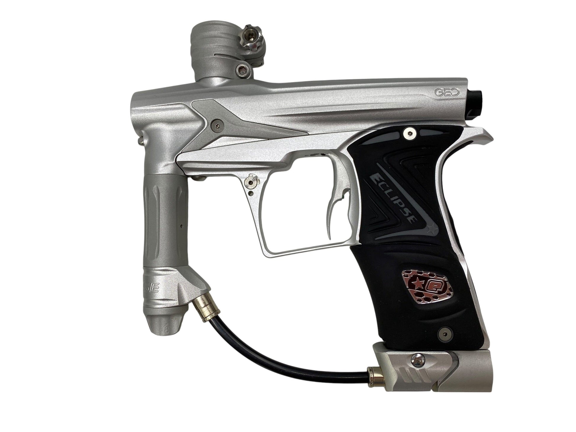 Used Planet Eclipse Geo 3 Silver/Grey Paintball Gun Paintball Gun from CPXBrosPaintball Buy/Sell/Trade Paintball Markers, New Paintball Guns, Paintball Hoppers, Paintball Masks, and Hormesis Headbands