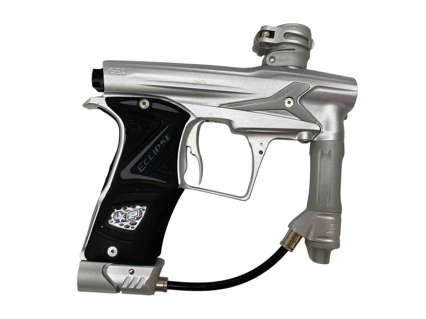 Used Planet Eclipse Geo 3 Silver/Grey Paintball Gun Paintball Gun from CPXBrosPaintball Buy/Sell/Trade Paintball Markers, New Paintball Guns, Paintball Hoppers, Paintball Masks, and Hormesis Headbands