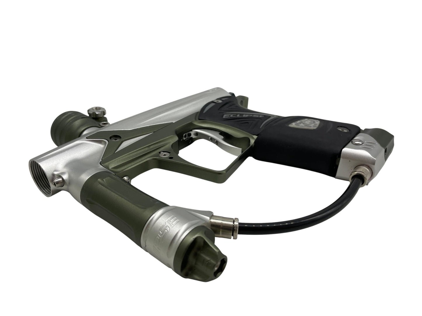 Used Planet Eclipse Geo 3 Silver/Olive GreenPaintball Gun Paintball Gun from CPXBrosPaintball Buy/Sell/Trade Paintball Markers, New Paintball Guns, Paintball Hoppers, Paintball Masks, and Hormesis Headbands