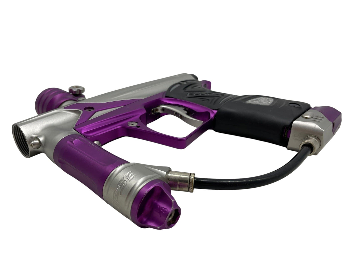 Used Planet Eclipse Geo 3 Silver/Purple Paintball Gun Paintball Gun from CPXBrosPaintball Buy/Sell/Trade Paintball Markers, New Paintball Guns, Paintball Hoppers, Paintball Masks, and Hormesis Headbands