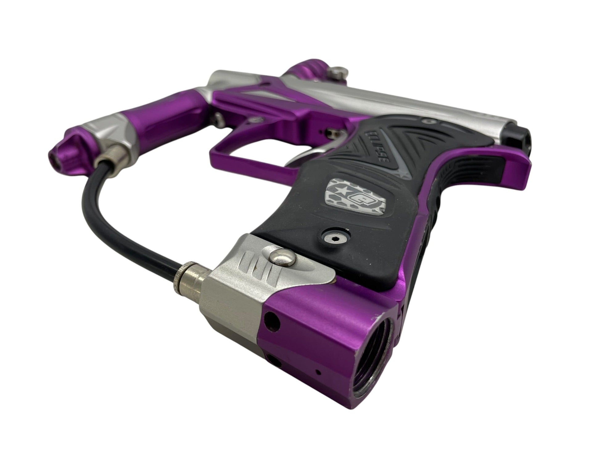 Used Planet Eclipse Geo 3 Silver/Purple Paintball Gun Paintball Gun from CPXBrosPaintball Buy/Sell/Trade Paintball Markers, New Paintball Guns, Paintball Hoppers, Paintball Masks, and Hormesis Headbands