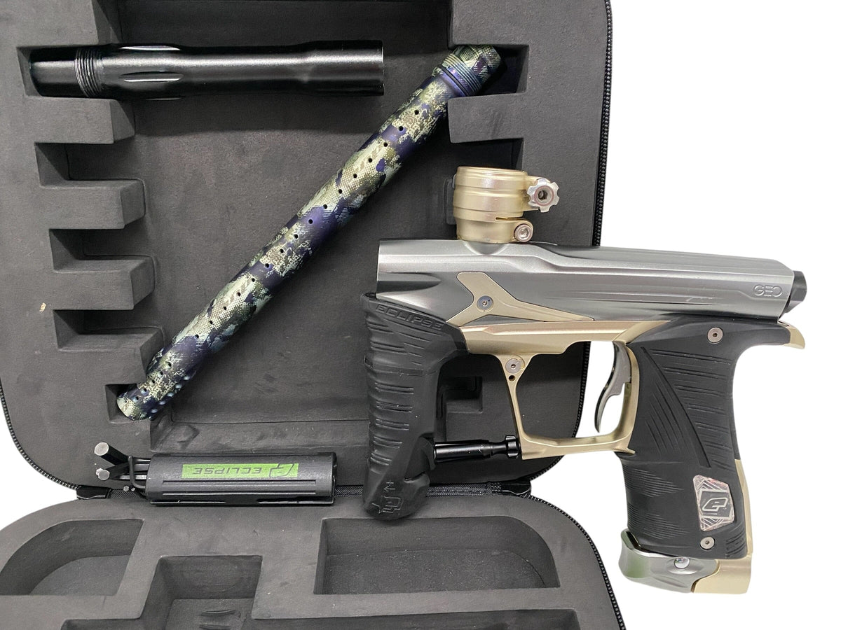 Used Planet Eclipse Geo 3.1 Grey/Gold Paintball Gun Paintball Gun from CPXBrosPaintball Buy/Sell/Trade Paintball Markers, New Paintball Guns, Paintball Hoppers, Paintball Masks, and Hormesis Headbands