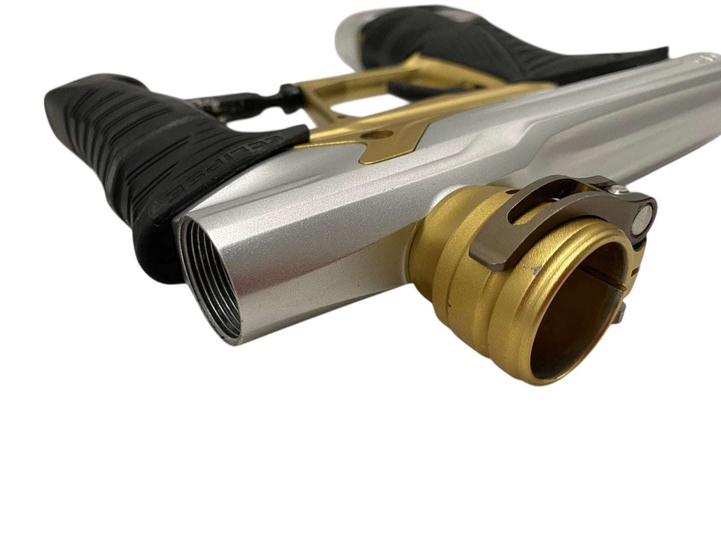 Used Planet Eclipse Geo 3.1 Paintball Gun Silver/Gold Paintball Gun from CPXBrosPaintball Buy/Sell/Trade Paintball Markers, New Paintball Guns, Paintball Hoppers, Paintball Masks, and Hormesis Headbands