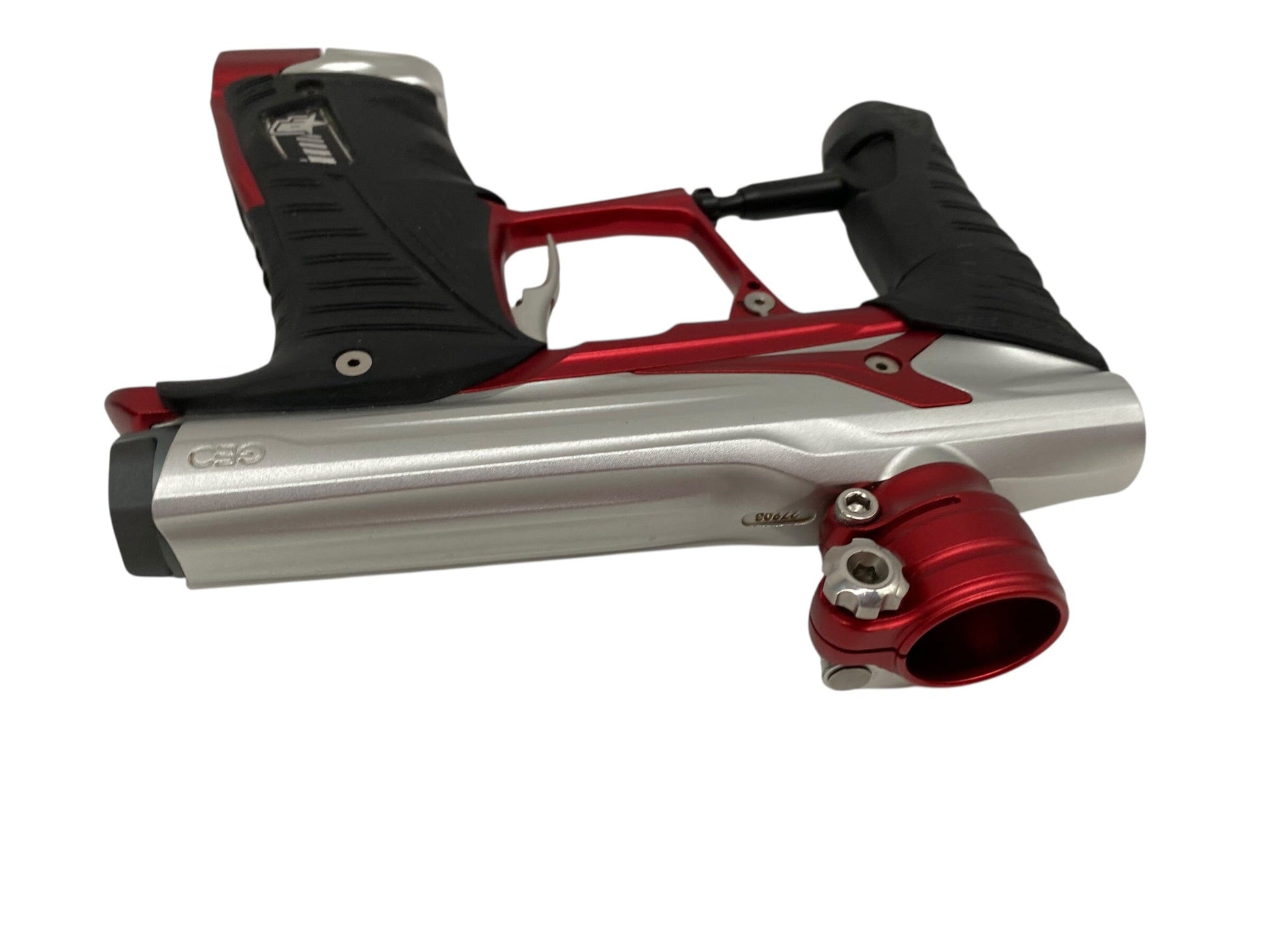 Used Planet Eclipse Geo 3.1 Paintball Gun Silver/Red Paintball Gun from CPXBrosPaintball Buy/Sell/Trade Paintball Markers, New Paintball Guns, Paintball Hoppers, Paintball Masks, and Hormesis Headbands