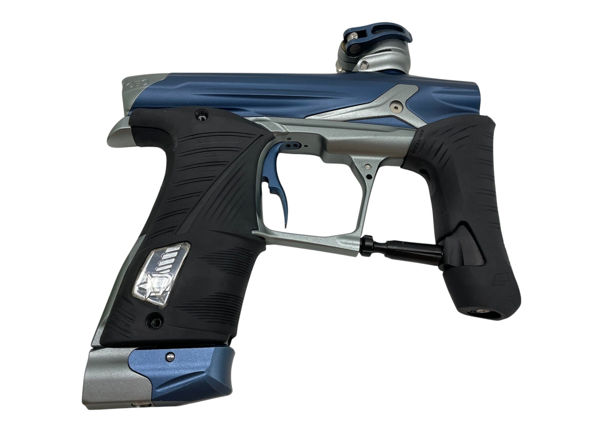 Used Planet Eclipse Geo 3.5 Blue/Grey Paintball Gun Paintball Gun from CPXBrosPaintball Buy/Sell/Trade Paintball Markers, New Paintball Guns, Paintball Hoppers, Paintball Masks, and Hormesis Headbands