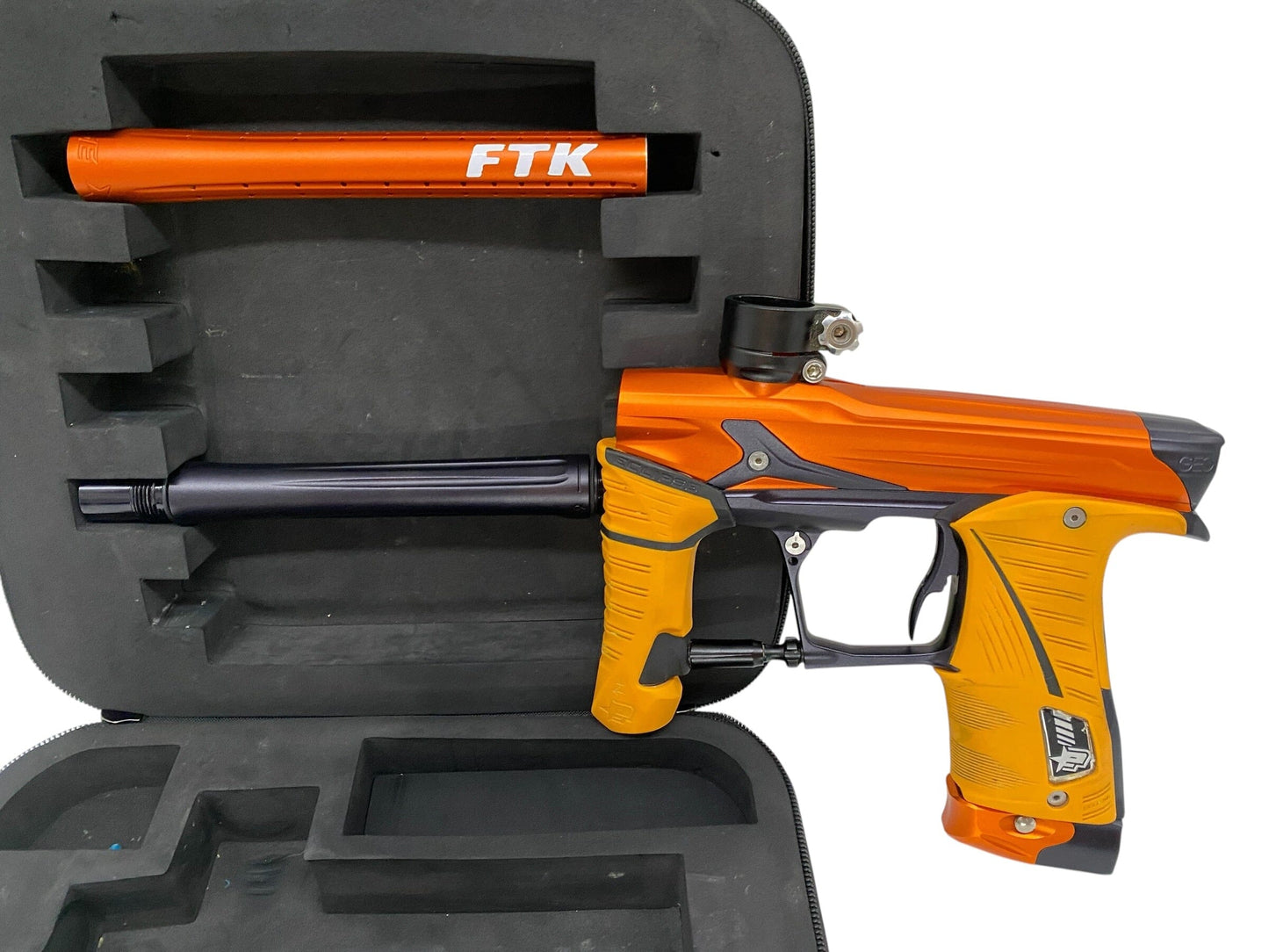 Used Planet Eclipse Geo 3.5 Orange/Black Paintball Gun Paintball Gun from CPXBrosPaintball Buy/Sell/Trade Paintball Markers, New Paintball Guns, Paintball Hoppers, Paintball Masks, and Hormesis Headbands