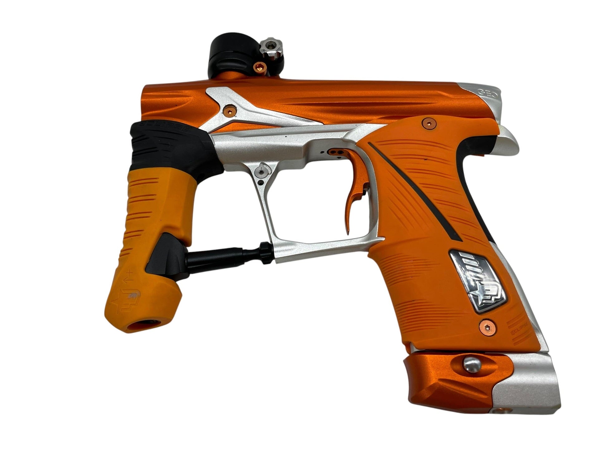 Used Planet Eclipse Geo 3.5 Orange/Silver Paintball Gun Paintball Gun from CPXBrosPaintball Buy/Sell/Trade Paintball Markers, New Paintball Guns, Paintball Hoppers, Paintball Masks, and Hormesis Headbands