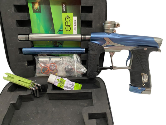 Used Planet Eclipse Geo 3.5 Paintball Gun Blue/Silver Paintball Gun from CPXBrosPaintball Buy/Sell/Trade Paintball Markers, New Paintball Guns, Paintball Hoppers, Paintball Masks, and Hormesis Headbands