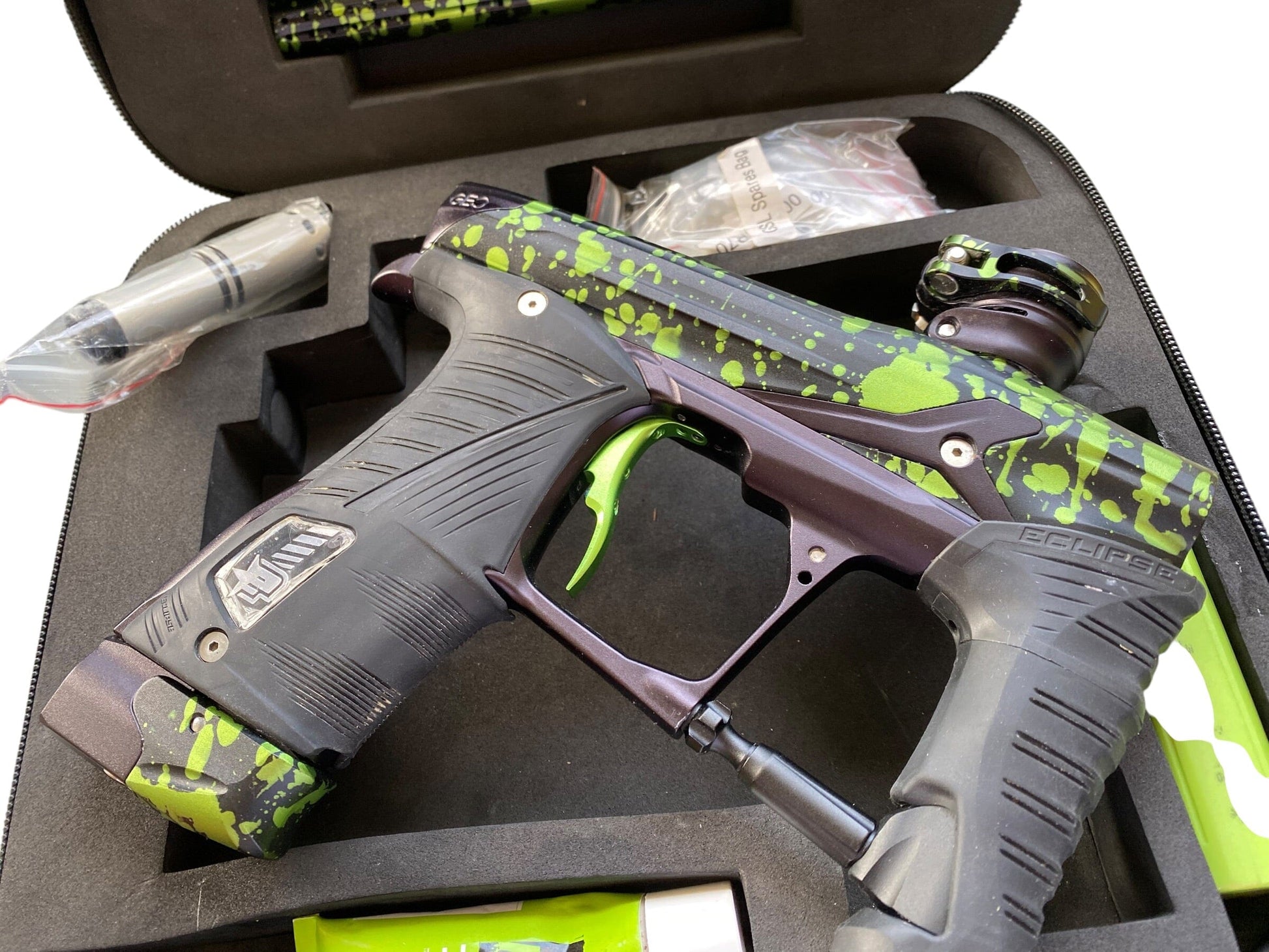 Used Planet Eclipse Geo 3.5 Paintball Gun Green/Black Splash Paintball Gun from CPXBrosPaintball Buy/Sell/Trade Paintball Markers, New Paintball Guns, Paintball Hoppers, Paintball Masks, and Hormesis Headbands