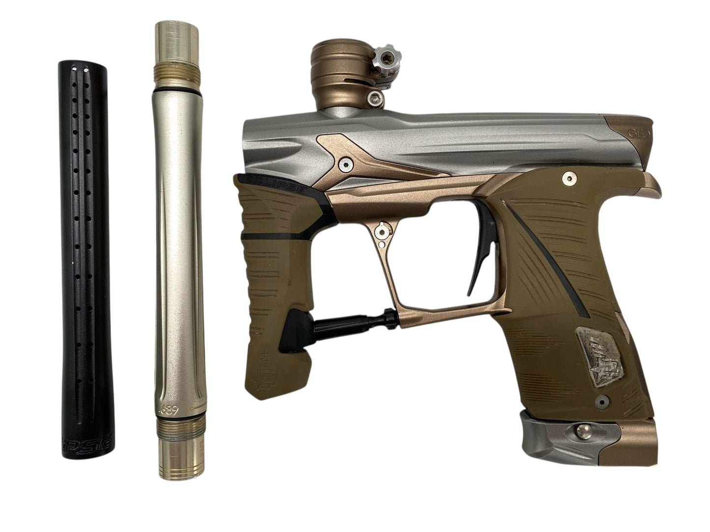 Used Planet Eclipse Geo 3.5 Paintball Gun Grey/Tan Paintball Gun from CPXBrosPaintball Buy/Sell/Trade Paintball Markers, New Paintball Guns, Paintball Hoppers, Paintball Masks, and Hormesis Headbands