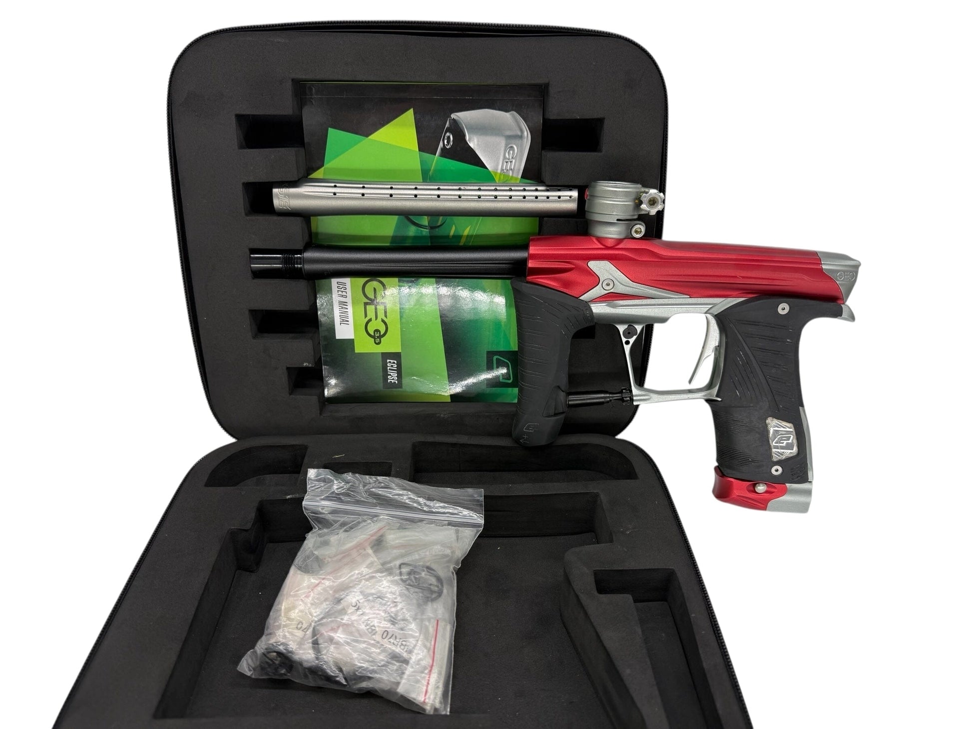 Used Planet Eclipse Geo 3.5 Paintball Gun Red/Grey Paintball Gun from CPXBrosPaintball Buy/Sell/Trade Paintball Markers, New Paintball Guns, Paintball Hoppers, Paintball Masks, and Hormesis Headbands