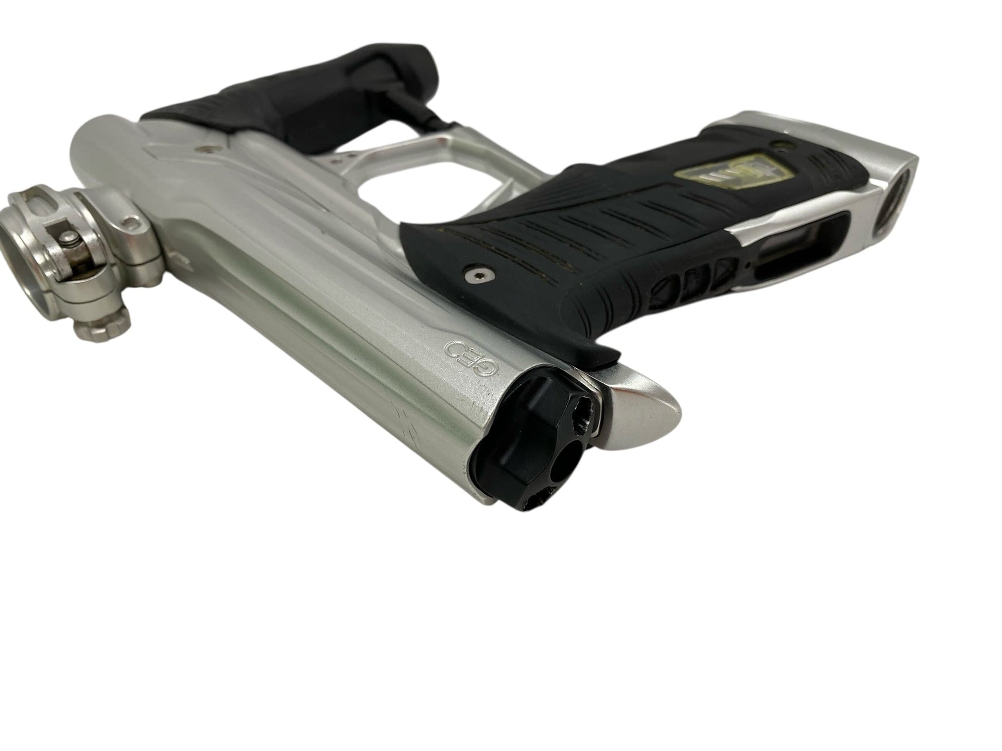 Used Planet Eclipse Geo 3.5 Paintball Gun Silver Paintball Gun from CPXBrosPaintball Buy/Sell/Trade Paintball Markers, New Paintball Guns, Paintball Hoppers, Paintball Masks, and Hormesis Headbands