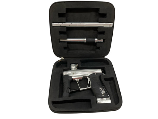 Used Planet Eclipse Geo 3.5 Paintball Gun Silver Paintball Gun from CPXBrosPaintball Buy/Sell/Trade Paintball Markers, New Paintball Guns, Paintball Hoppers, Paintball Masks, and Hormesis Headbands