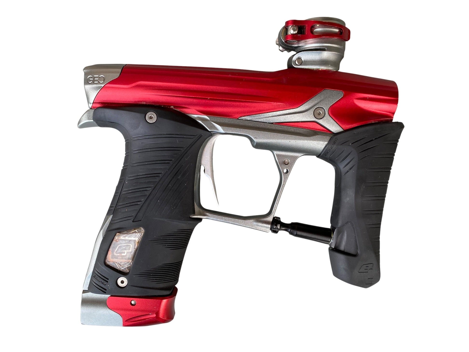 Used Planet Eclipse Geo 3.5 Red/Grey Paintball Gun Paintball Gun from CPXBrosPaintball Buy/Sell/Trade Paintball Markers, New Paintball Guns, Paintball Hoppers, Paintball Masks, and Hormesis Headbands