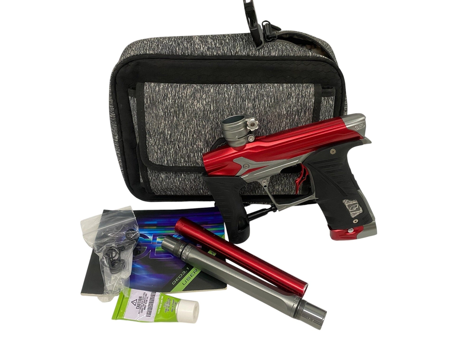 Used Planet Eclipse Geo 3.5 Red/Grey Paintball Gun Paintball Gun from CPXBrosPaintball Buy/Sell/Trade Paintball Markers, New Paintball Guns, Paintball Hoppers, Paintball Masks, and Hormesis Headbands