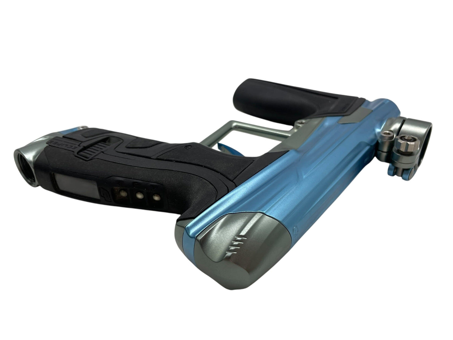 Used Planet Eclipse Geo 4 Electric Blue/Grey Paintball Gun Paintball Gun from CPXBrosPaintball Buy/Sell/Trade Paintball Markers, New Paintball Guns, Paintball Hoppers, Paintball Masks, and Hormesis Headbands