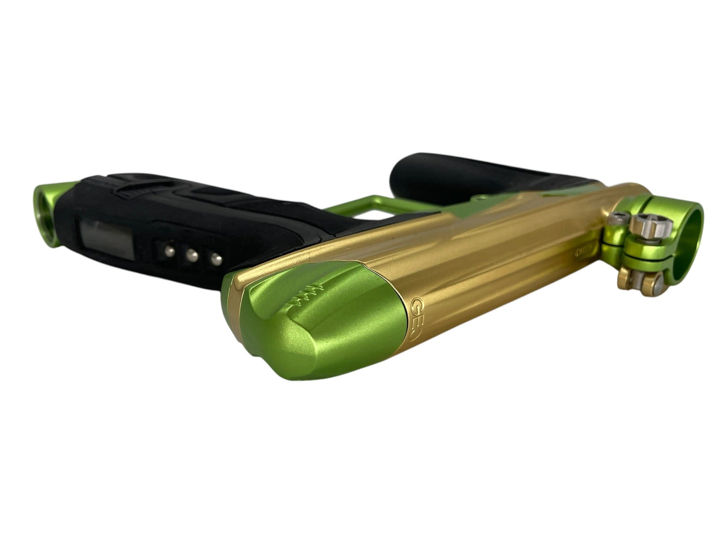 Used Planet Eclipse Geo 4 Gold/Apple Green Paintball Gun Paintball Gun from CPXBrosPaintball Buy/Sell/Trade Paintball Markers, New Paintball Guns, Paintball Hoppers, Paintball Masks, and Hormesis Headbands