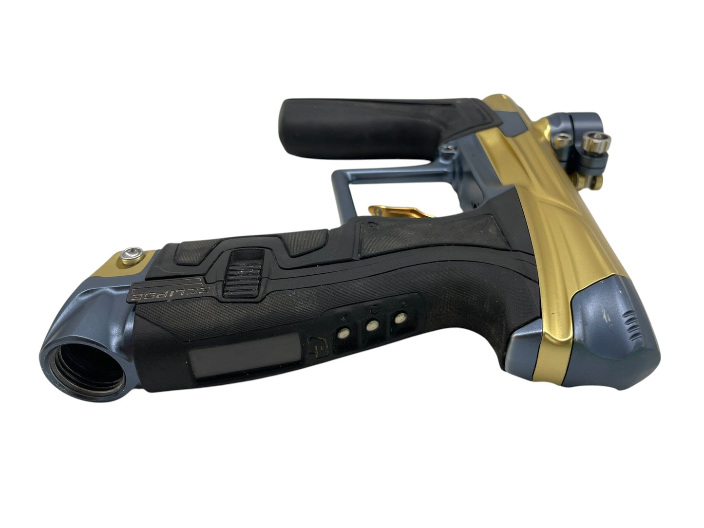 Used Planet Eclipse Geo 4 Gold/Navy Paintball Gun Paintball Gun from CPXBrosPaintball Buy/Sell/Trade Paintball Markers, New Paintball Guns, Paintball Hoppers, Paintball Masks, and Hormesis Headbands