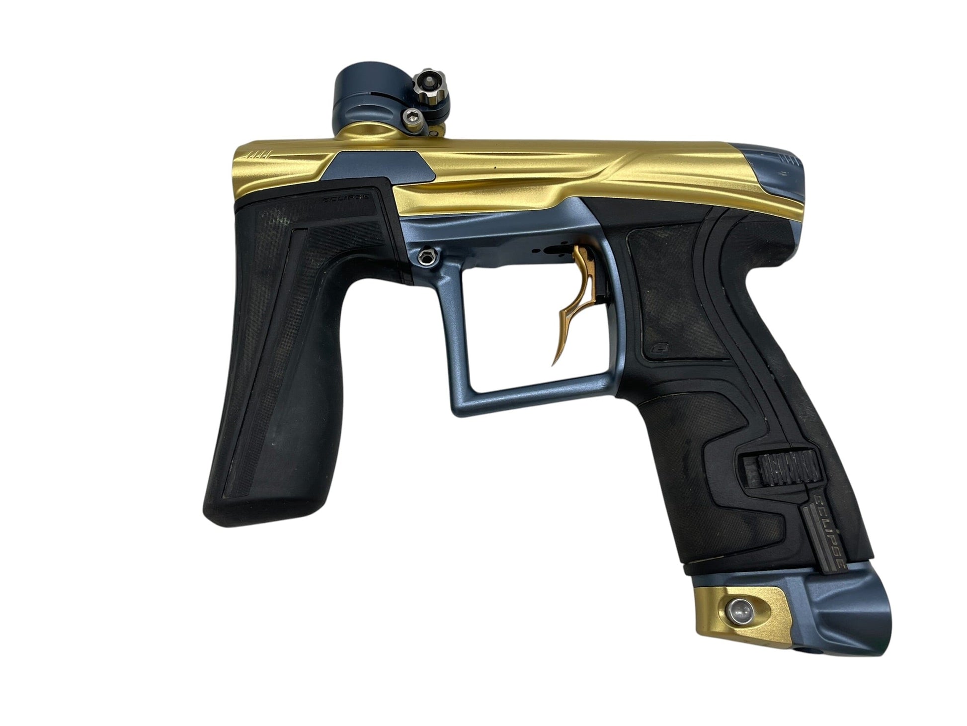 Used Planet Eclipse Geo 4 Gold/Navy Paintball Gun Paintball Gun from CPXBrosPaintball Buy/Sell/Trade Paintball Markers, New Paintball Guns, Paintball Hoppers, Paintball Masks, and Hormesis Headbands