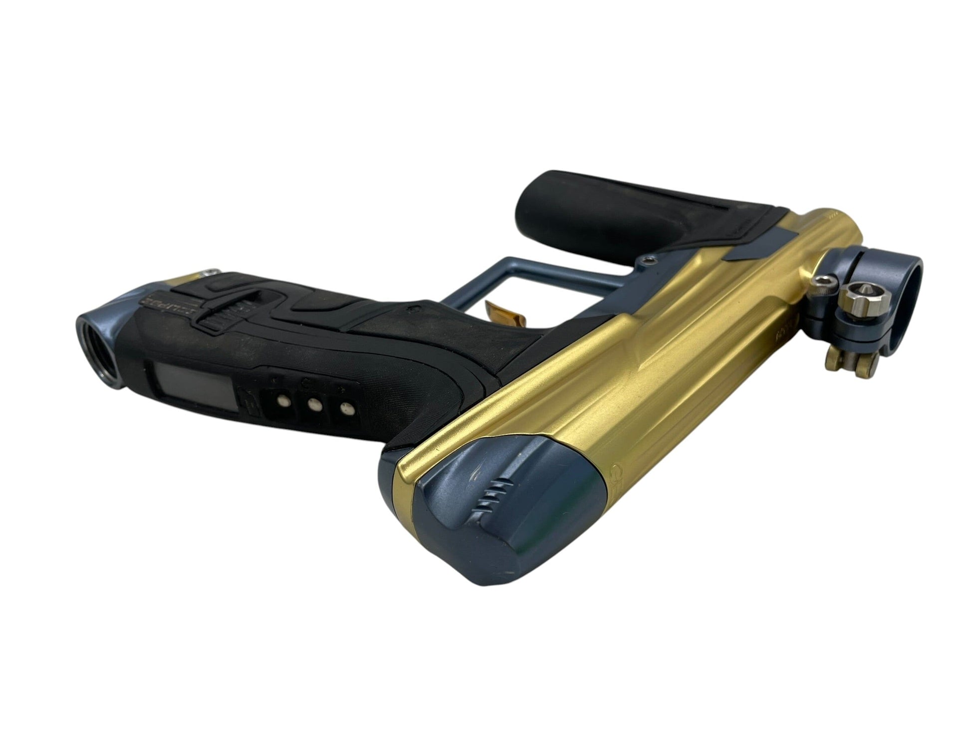 Used Planet Eclipse Geo 4 Gold/Navy Paintball Gun Paintball Gun from CPXBrosPaintball Buy/Sell/Trade Paintball Markers, New Paintball Guns, Paintball Hoppers, Paintball Masks, and Hormesis Headbands